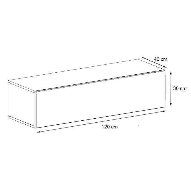 TV stolík Závesny Switch SW2 Biely