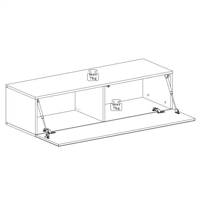 TV stolík závesný Switch SW2 biely,3