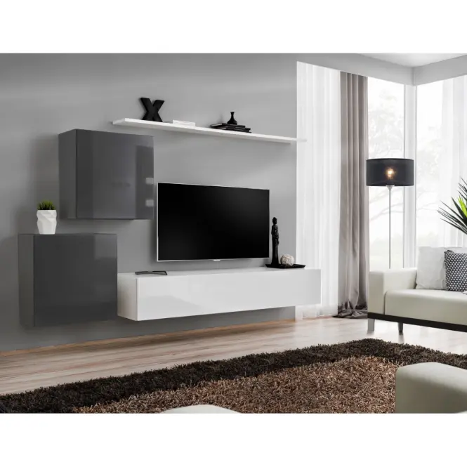 TV stolík závesný Switch SW2 biely,9
