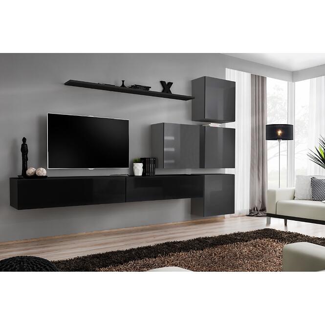 TV stolík závesný Switch SW2 čierny