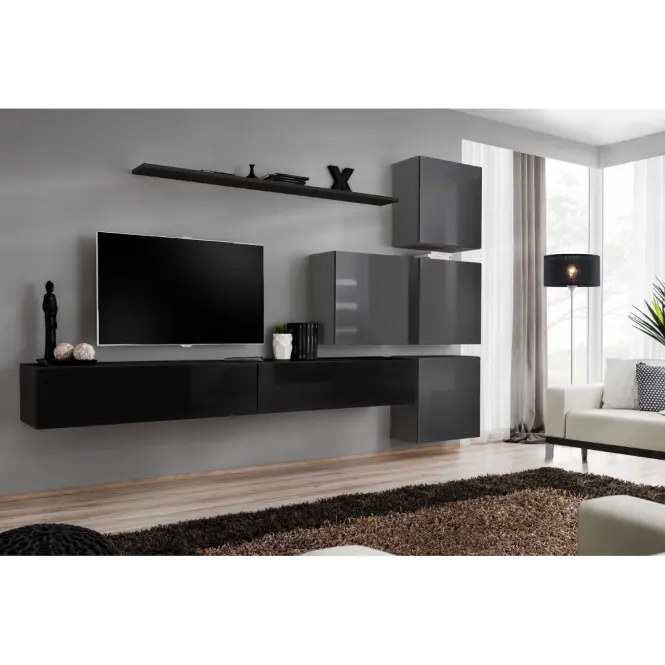TV stolík závesný Switch SW2 čierny,10