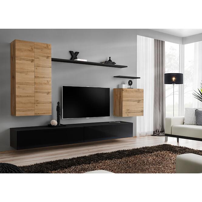 TV stolík závesný Switch SW2 čierny