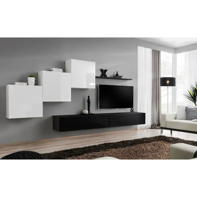 TV stolík závesný Switch SW2 čierny,5