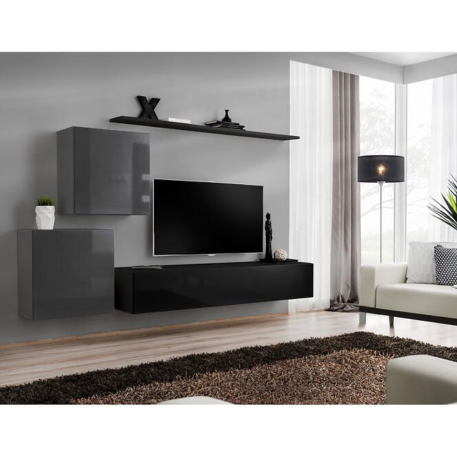 TV stolík závesný Switch SW2 čierny