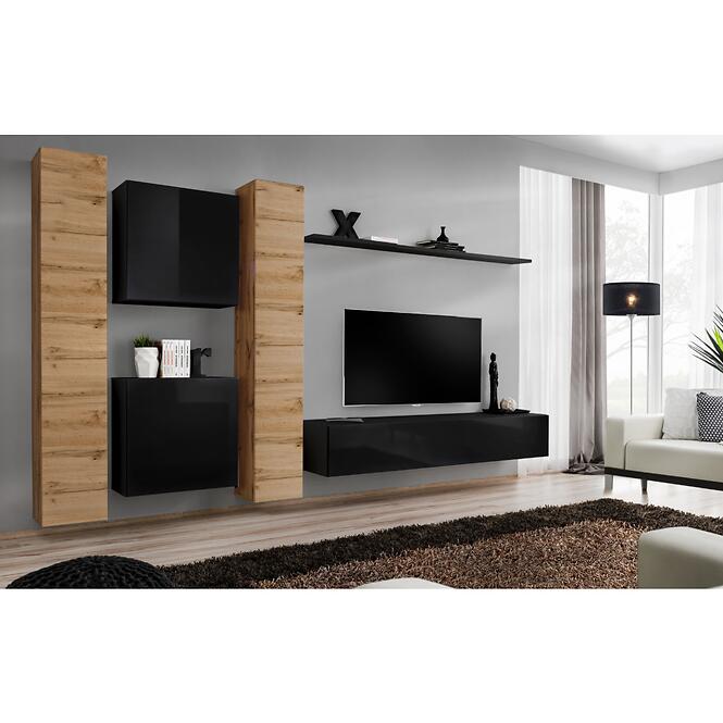TV stolík závesný Switch SW2 čierny