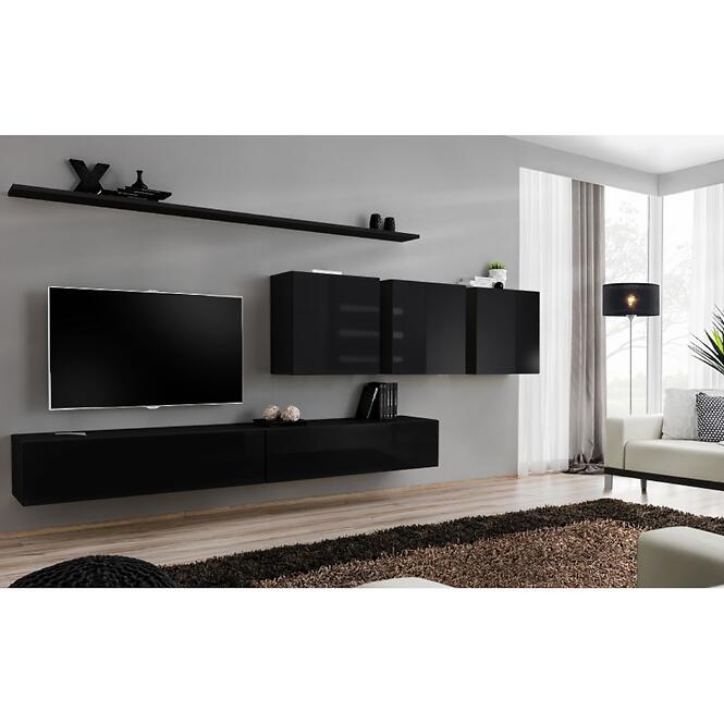 TV stolík závesný Switch SW2 čierny