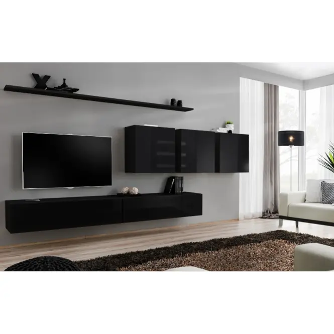 TV stolík závesný Switch SW2 čierny,8