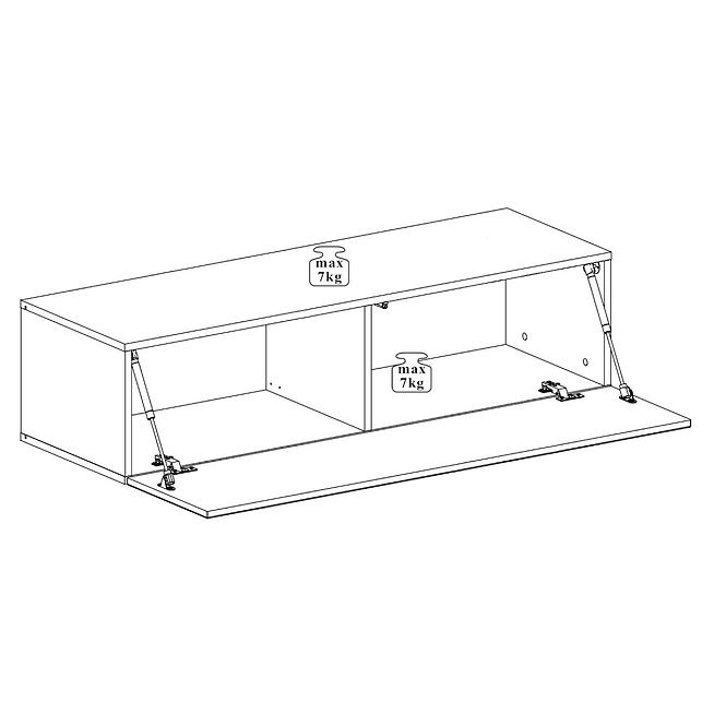 TV stolík Závesny Switch SW2 Grafit,3