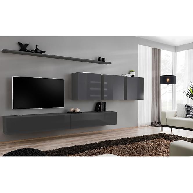 TV stolík Závesny Switch SW2 Grafit,7