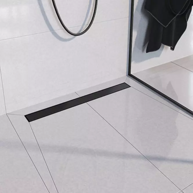 Odvodnenie líniové Reverzibilné Duplex čierna  ABS+Inox 500,5