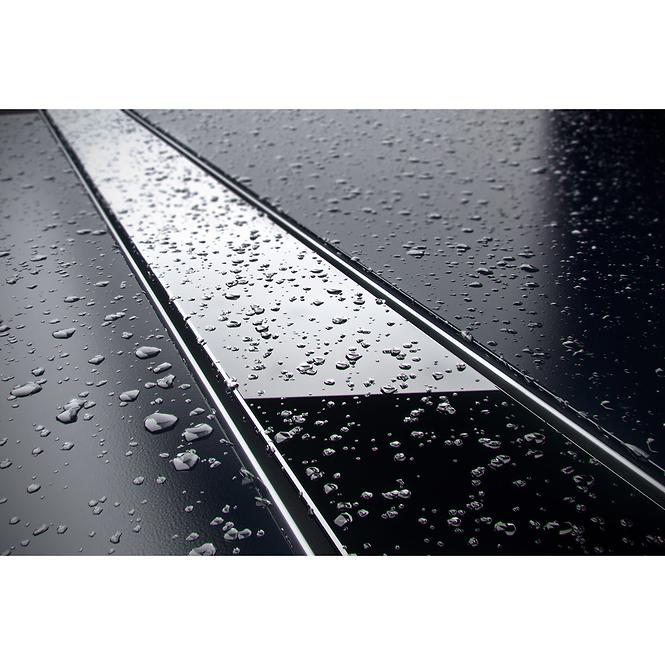 Odvodnenie líniové Inox čierne sklo 700
