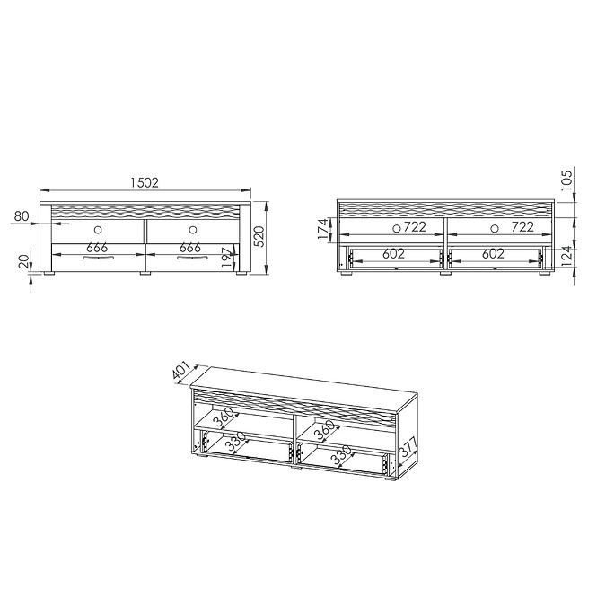 TV stolík Artis 11 Dub artisan