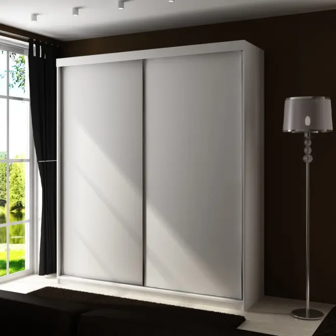 Skriňa s posuvnými dverami Top 25 150cm – biela, dvojdverová,3