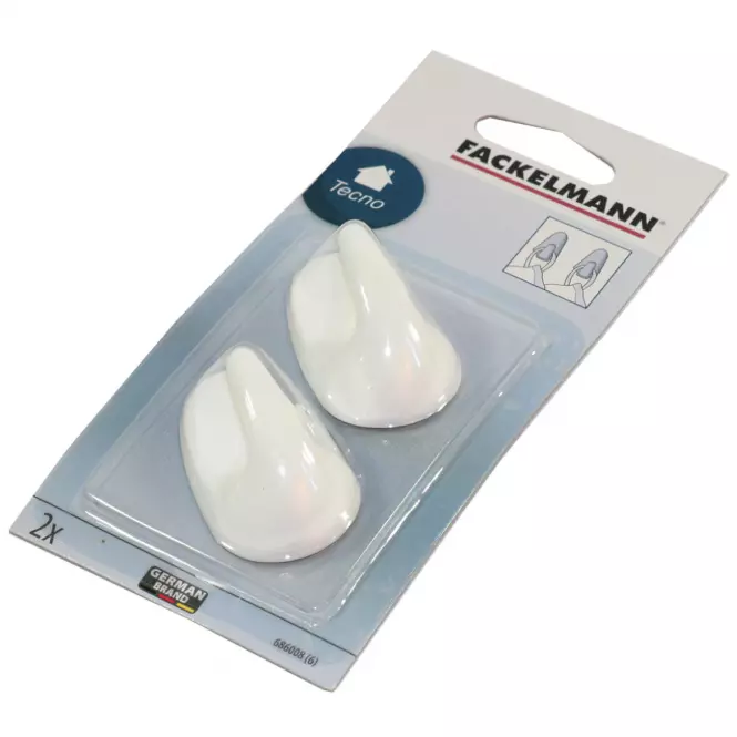 Háčiky oválne biele 5cm 686008