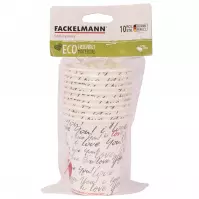 Papierové poháre 250ml Biele srdce 230411