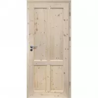 Dvere vnútorné Finskie plné 70P  so sukmi nelakované zámok na kľúč