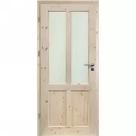 Dvere vnútorné Finskie 2S 80L s hŕčkami nelakované zámok na kľúč