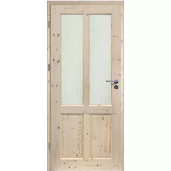 Dvere vnútorné Finskie 2S 80L so sukmi  nelakované zámok na kľúč