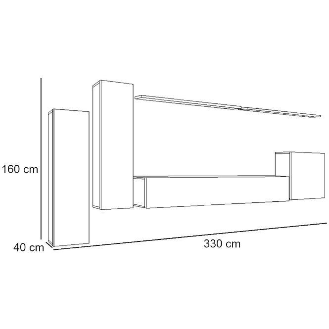 Obývacia stena Switch I Wotan/Grafit,2