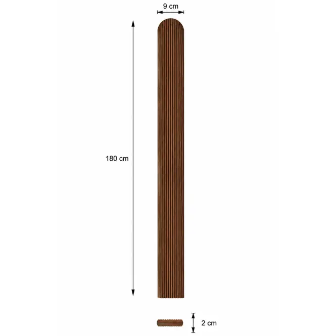 Plotová doska hnedá 2x9x180 cm