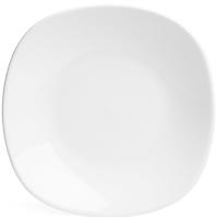 Keramický štvorcový tanier hlboký 23cm biely
