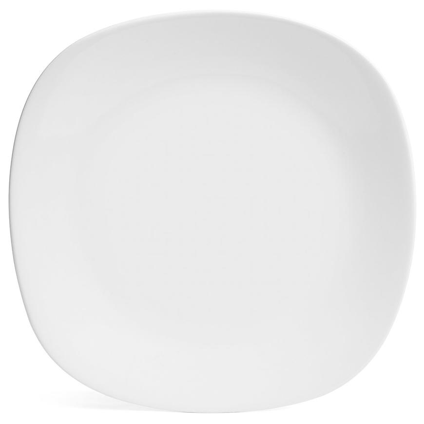 Keramický štvorcový tanier obedový 24cm biely