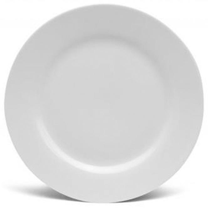 Keramický okrúhly tanier obedový 23cm biely