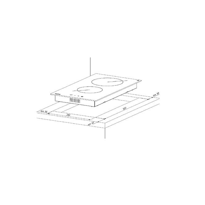 Keramická varná doska PKA 30830 30CM biely,5