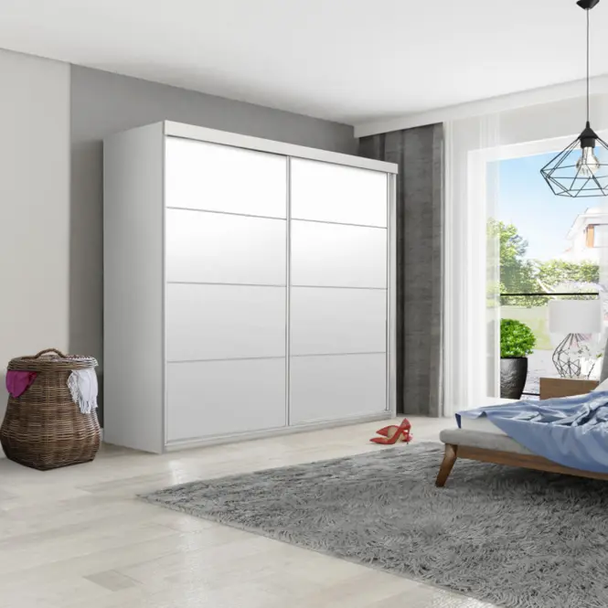 Skriňa s posuvnými dverami Top 25 plus 200cm – biela, dvojdverová,3
