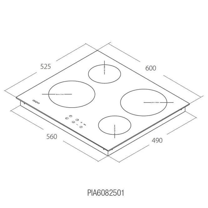 Indukčná varná doska PIA 6082501 60CM čierna