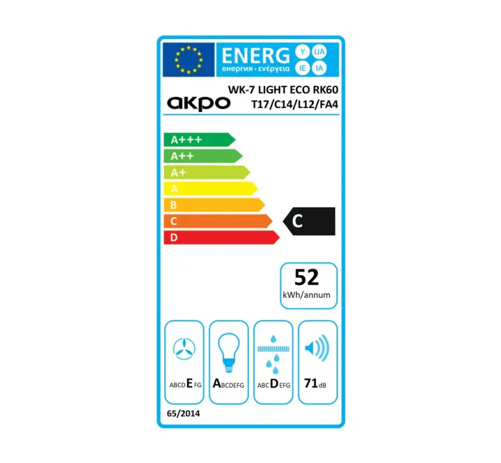 Digestor WK-7 LIGHT ECO 60 RK biely,3