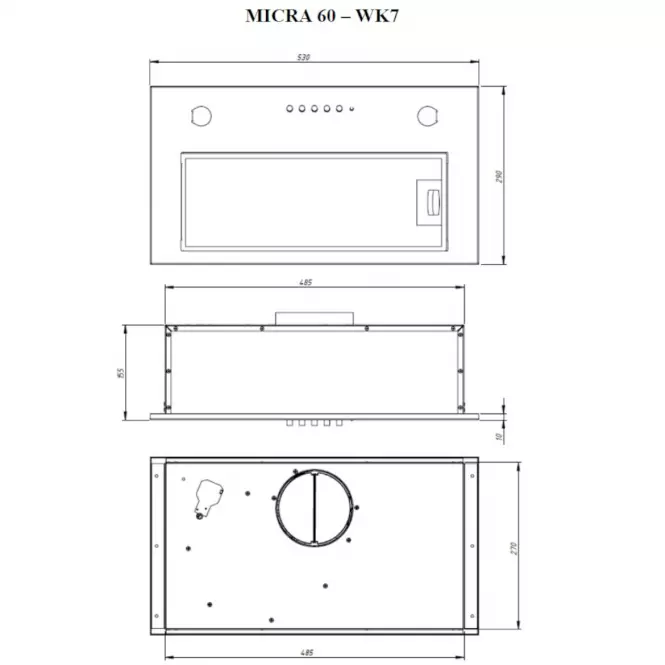 Digestor WK-7 MICRA 60 biely,4