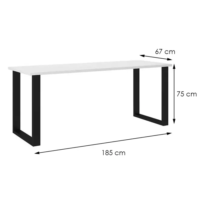 Stôl Imperial 185x67-Biela,5