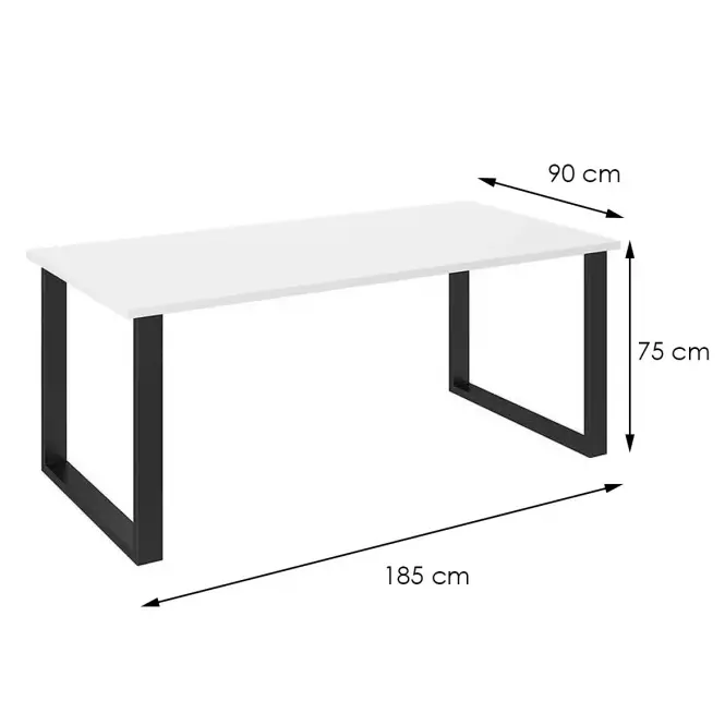 Stôl Imperial 185x90-Biela