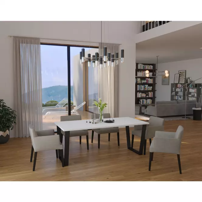 Stôl Cezar 185x67 – Biela