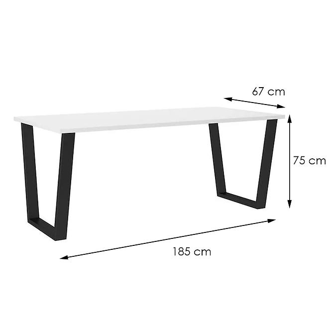 Stôl Cezar 185x67 – Biela