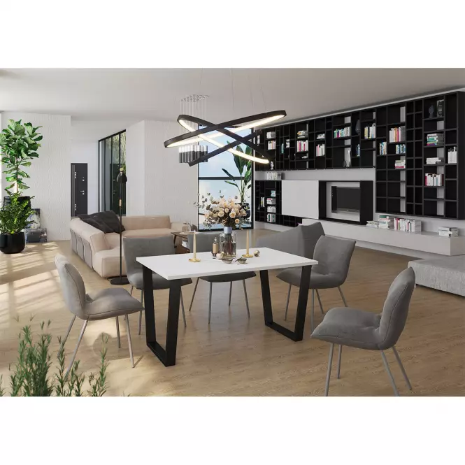 Stôl Cezar 138x90 – Biela