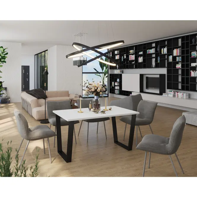 Stôl Cezar 138x90 – Biela,4