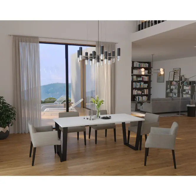 Stôl Cezar 185x90 – Biela,3