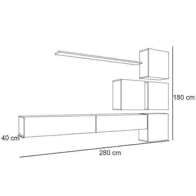 Obývacia stena Switch IX Wotan/Grafit,2
