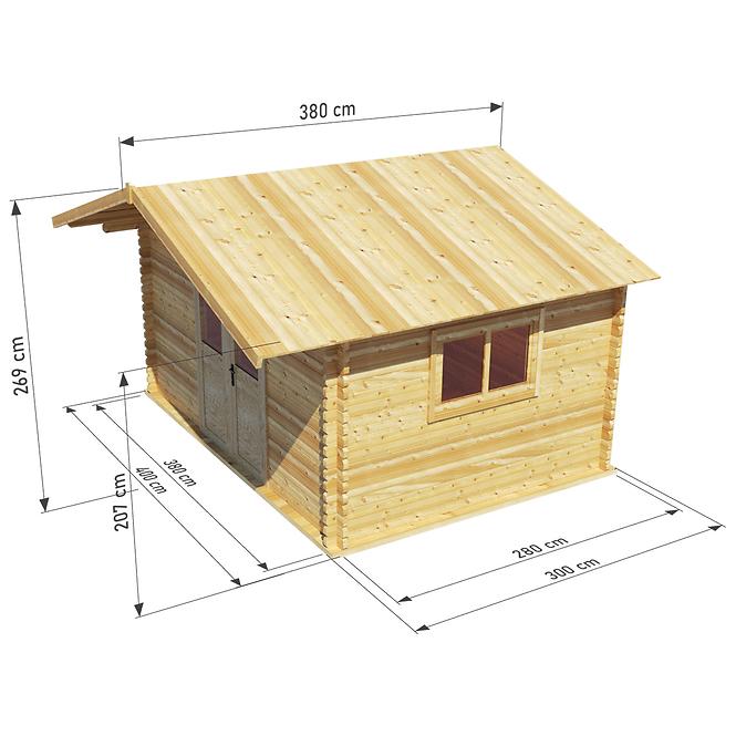 Záhradný domček MAX 4x3 m bez podlahy,3