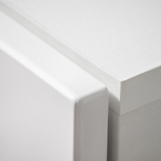 Vysoká vitrína Cross biela/perla Elm,7