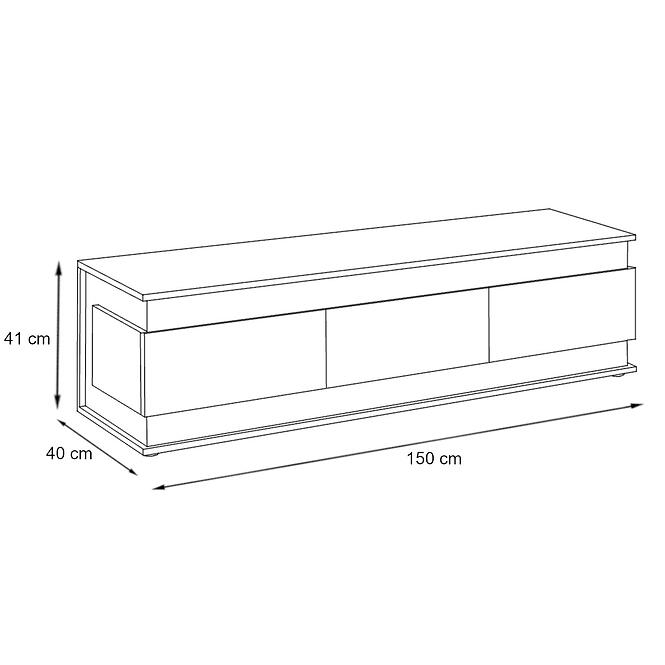 TV stolík Berlin Perla Gray/Artisan,4