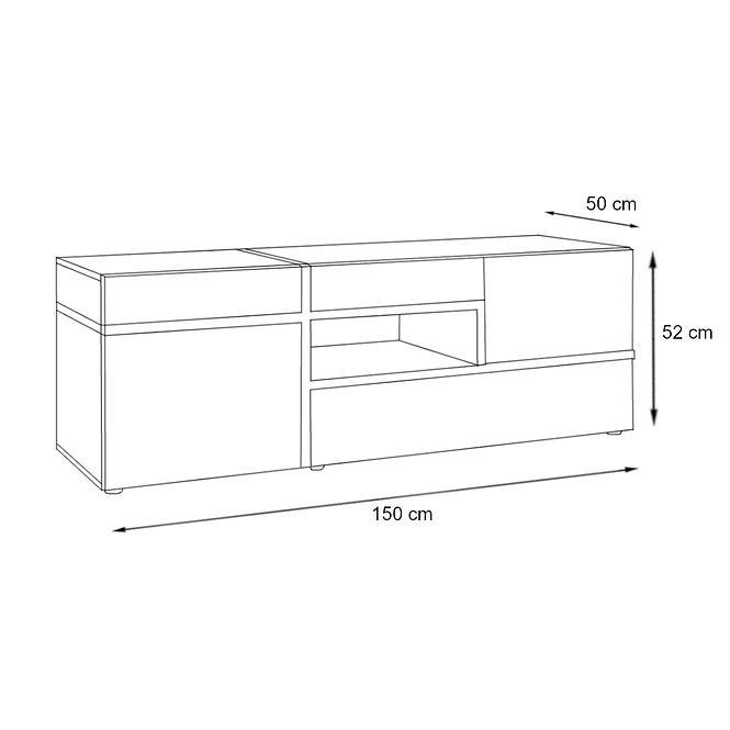TV stolík Cross Biely/Perla,3