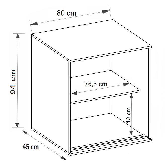 Komoda Tablet T4 80 biela,2