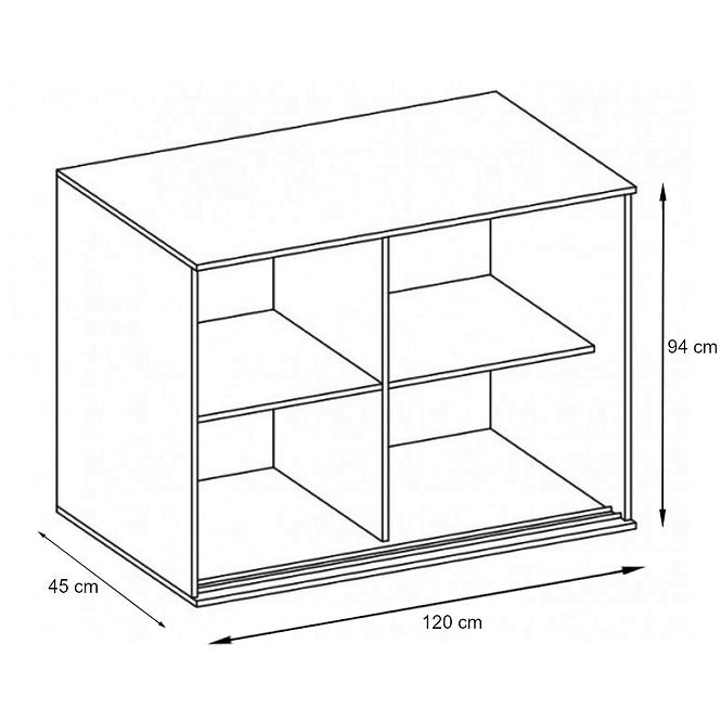 Komoda Tablet T4 120 tmavý jaseň