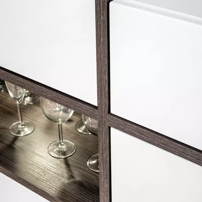 Komoda Cross Biely/Perla