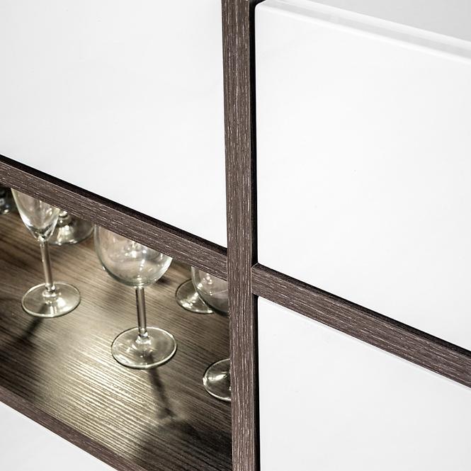 Komoda Cross Biely/Perla