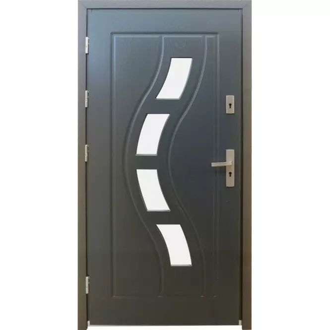 Dvere vchodové WZ 34 antracit 90L