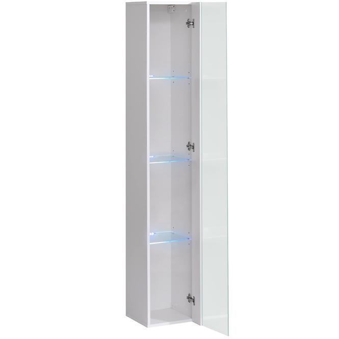 Závesná skrinka Switch Sklo WW1 Biely + LED